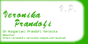 veronika prandofi business card